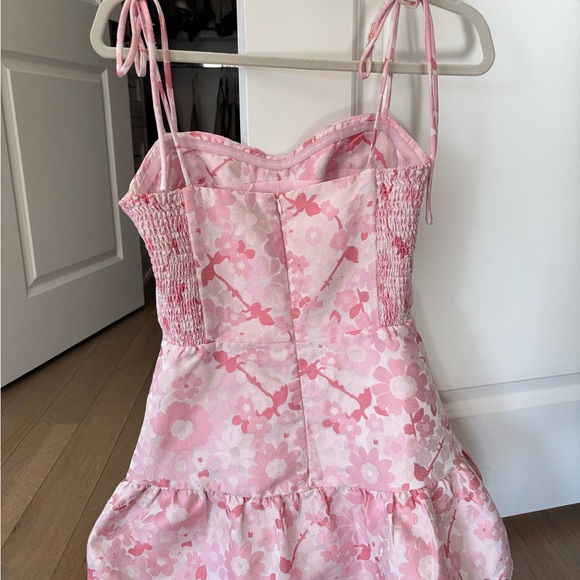 Amanda Uprichard Pink Floral Mini Dress - Picture 2 of 2